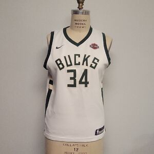 NBA Milwaukee Bucks Jersey with Black and Silver Details